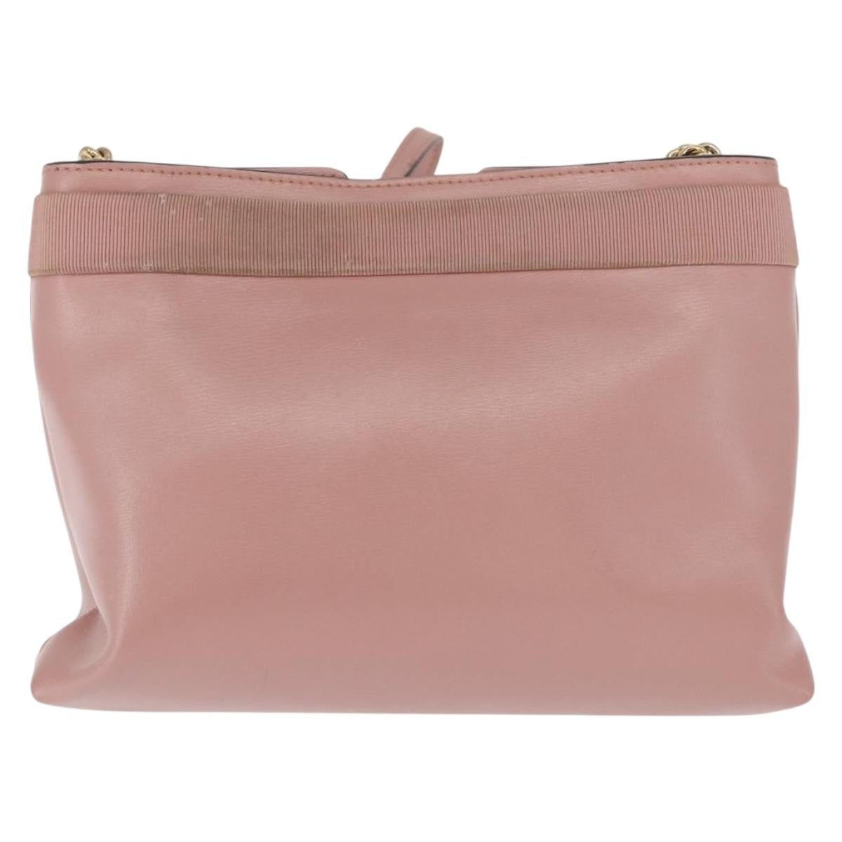 Salvatore Ferragamo Vala Shoulder Bag Leather, PINK, LEATHER, Shoulder bag