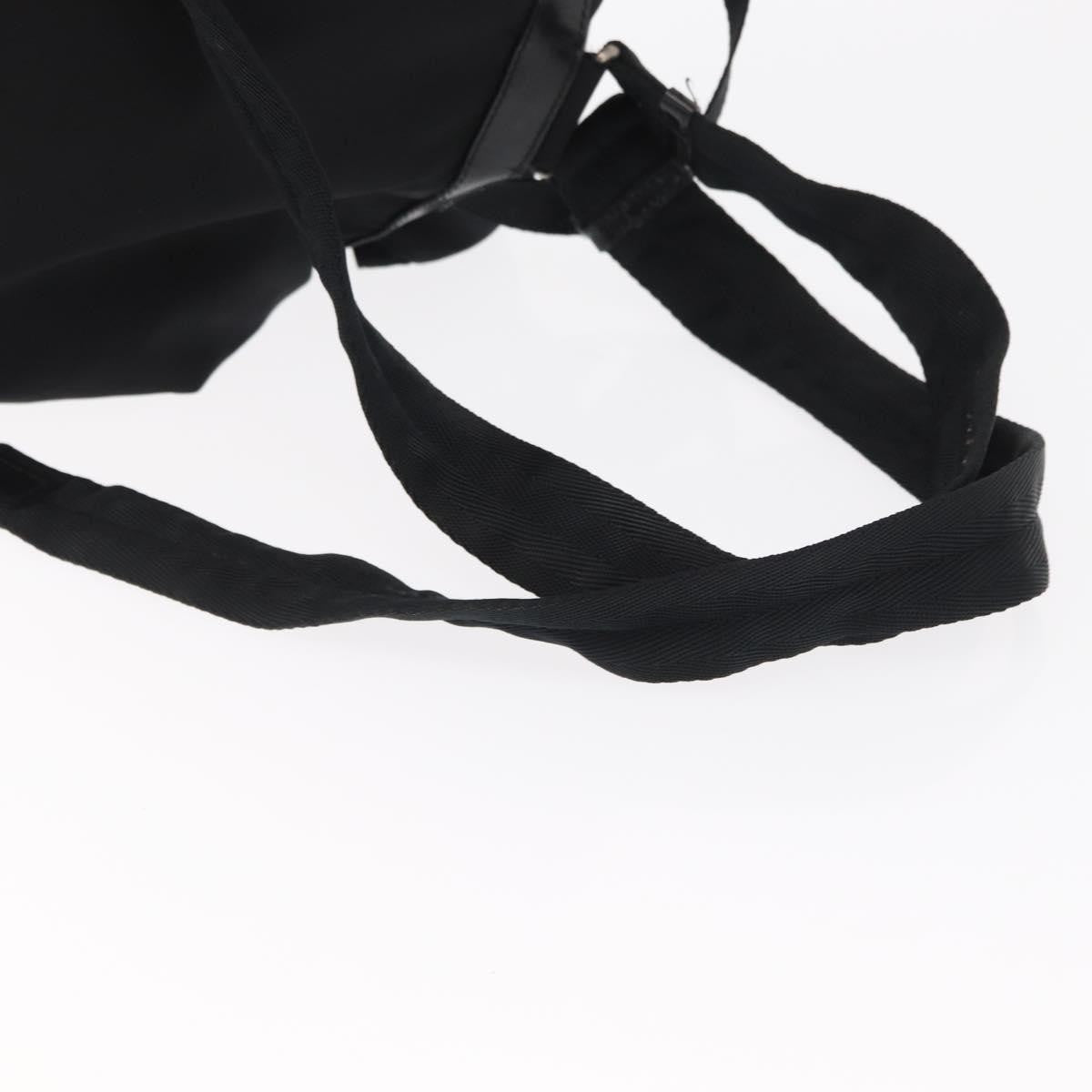 Prada Vela Double Front Pocket Backpack Tessuto with Saffiano Leather, BLACK, NYLON, Backpack