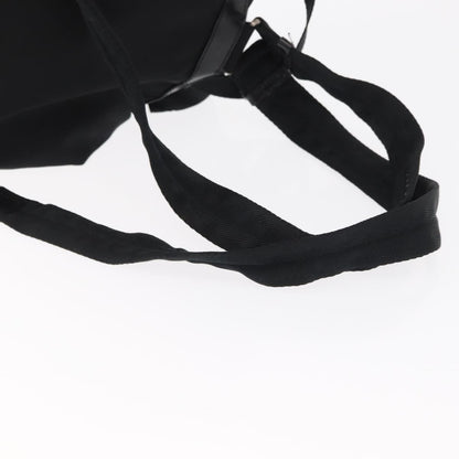 Prada Vela Double Front Pocket Backpack Tessuto with Saffiano Leather, BLACK, NYLON, Backpack