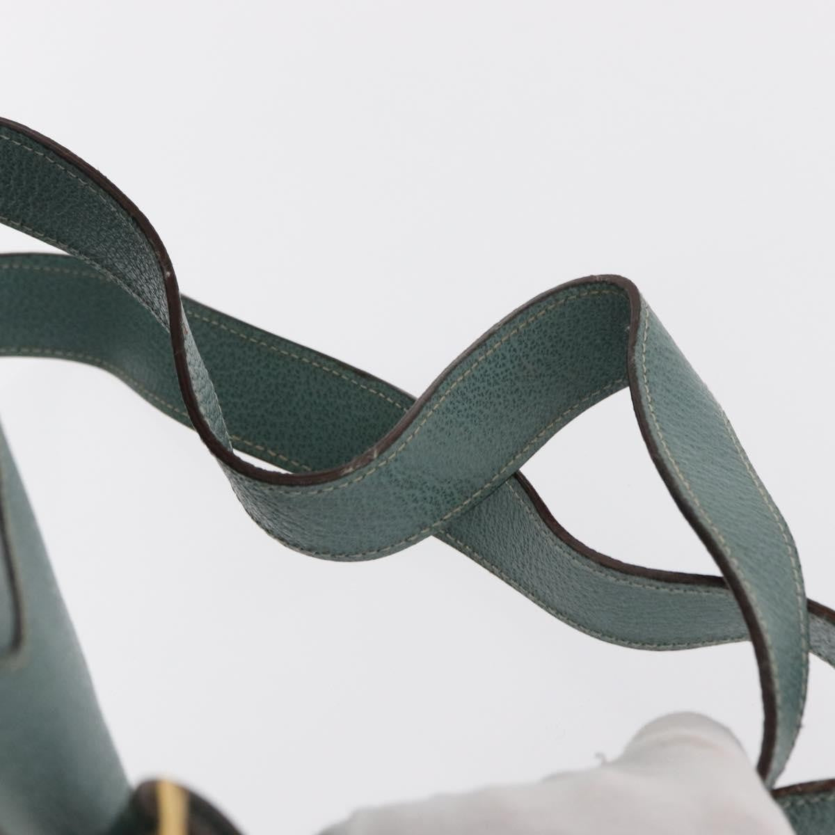 Gucci Vintage Bamboo Backpack Suede, TURQUOISE, SUEDE, Backpack