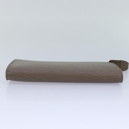 Louis Vuitton Pochette Accessoires Epi Leather, GRAY, LEATHER, Clutche & pouche