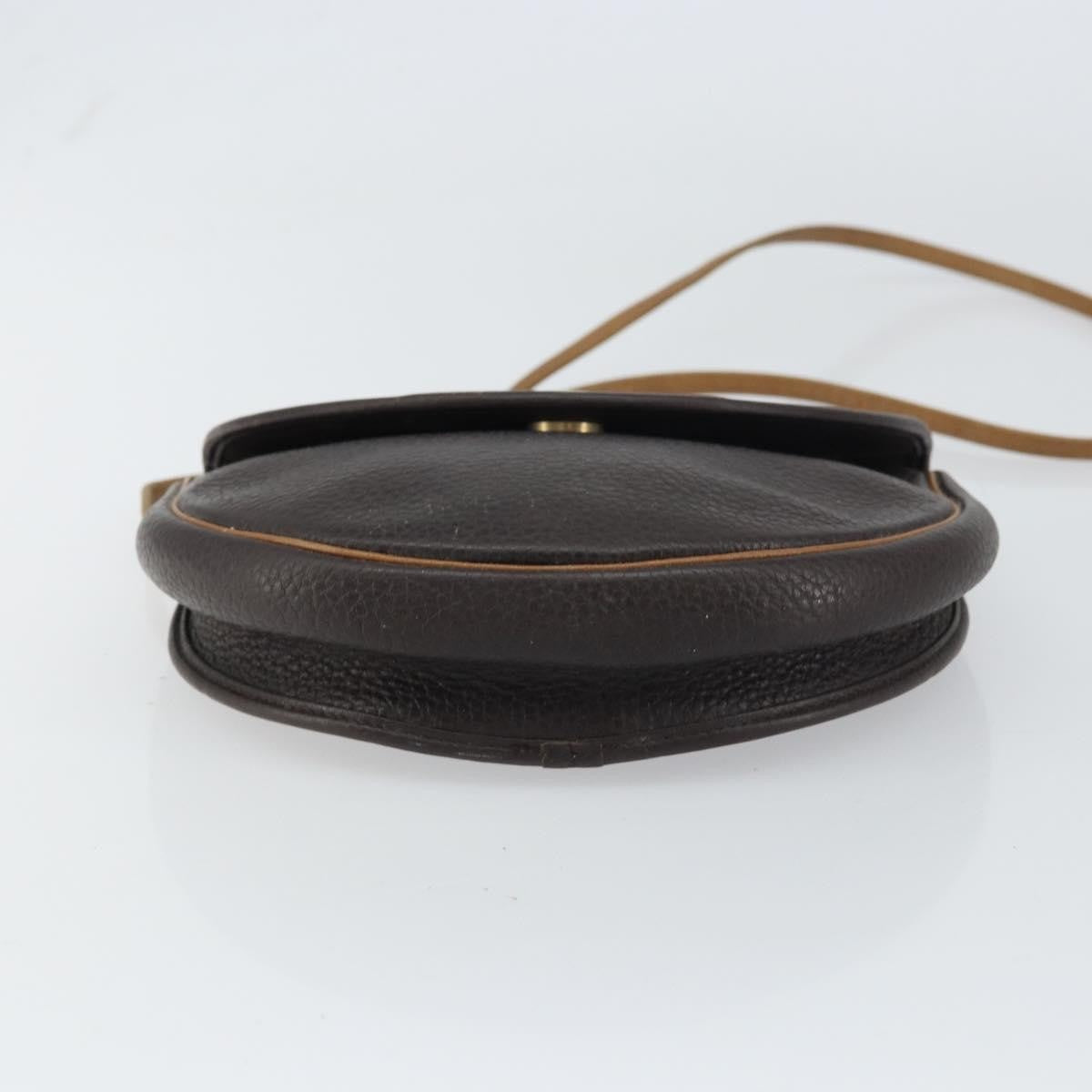 Christian Dior Vintage CD Flap Shoulder Bag Leather, BROWN, LEATHER, Shoulder bag