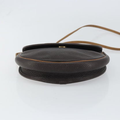 Christian Dior Vintage CD Flap Shoulder Bag Leather, BROWN, LEATHER, Shoulder bag