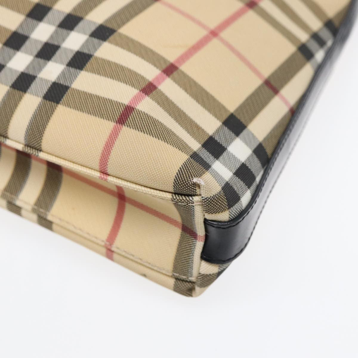Burberry Shoulder Bag Nova Check Canvas, BEIGE, PVC, Shoulder bag
