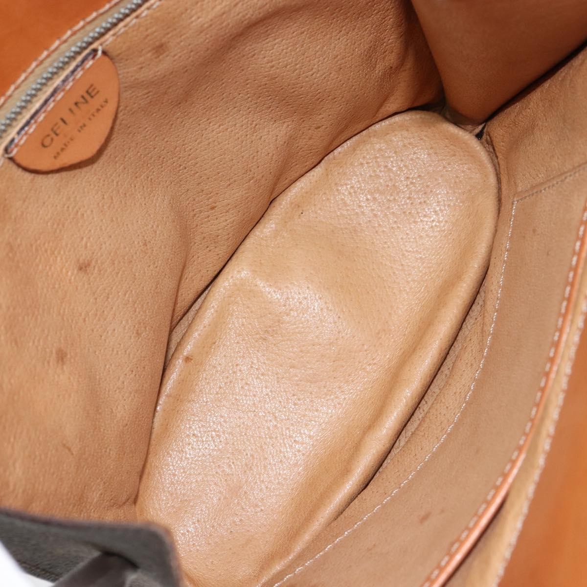 Celine Vintage Macadam Shoulder Bag Canvas, BROWN, PVC, Shoulder bag