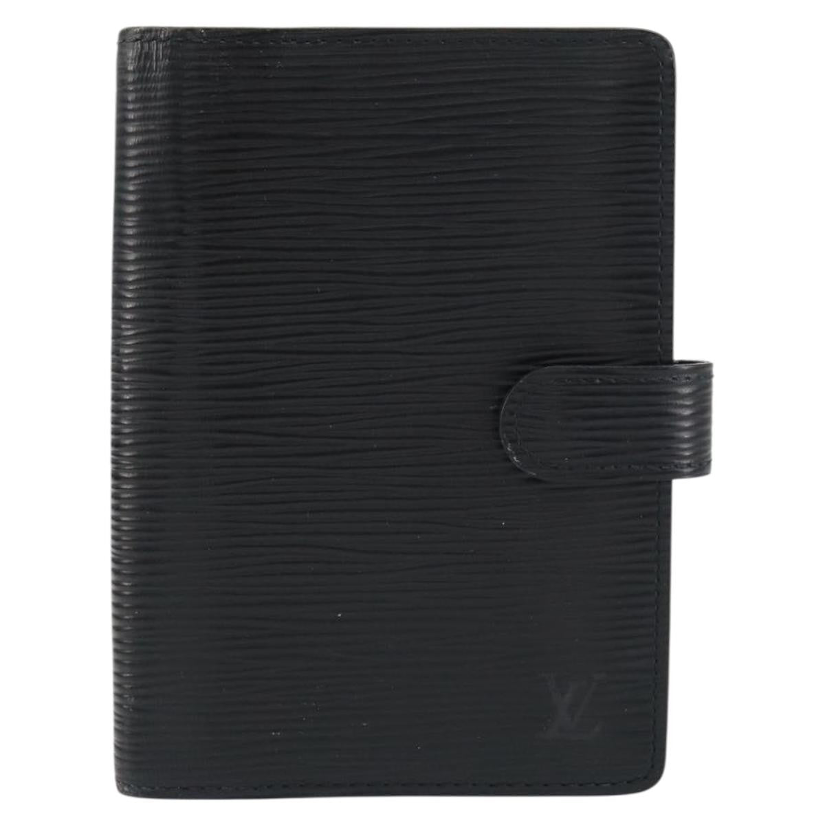 Louis Vuitton Agenda Cover Epi Leather, BLACK, LEATHER, Wallets