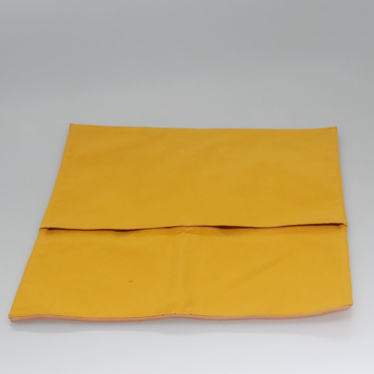 Hermes Vintage Clutch Canvas, YELLOW, CANVAS, Clutche & pouche