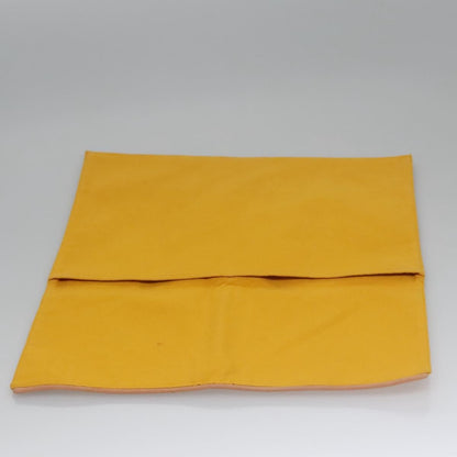 Hermes Vintage Clutch Canvas, YELLOW, CANVAS, Clutche & pouche