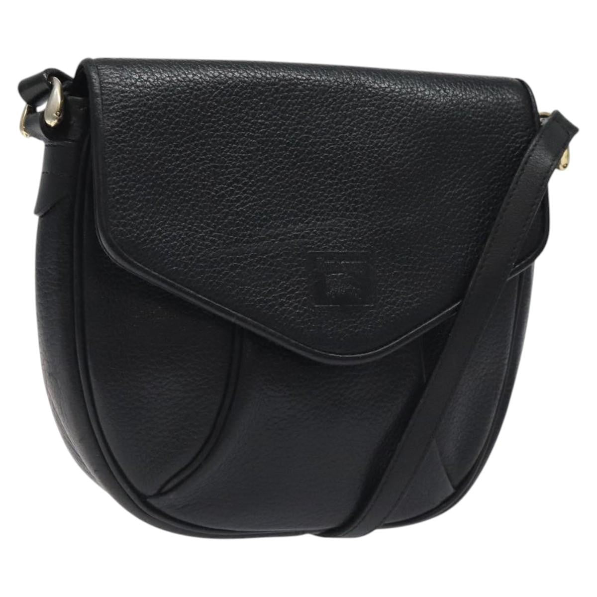 Burberry Flap Shoulder Bag Leather, BLACK, LEATHER, Shoulder bag