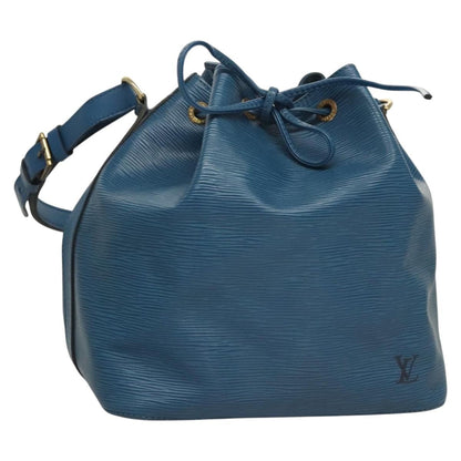 Louis Vuitton Petit Noe Handbag Epi Leather, BLUE, LEATHER, Shoulder bag