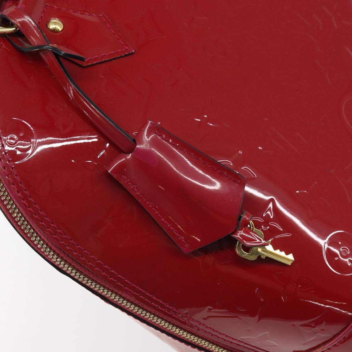 Louis Vuitton Alma Handbag Monogram Vernis, RED, PATENT_LEATHER, Handbag