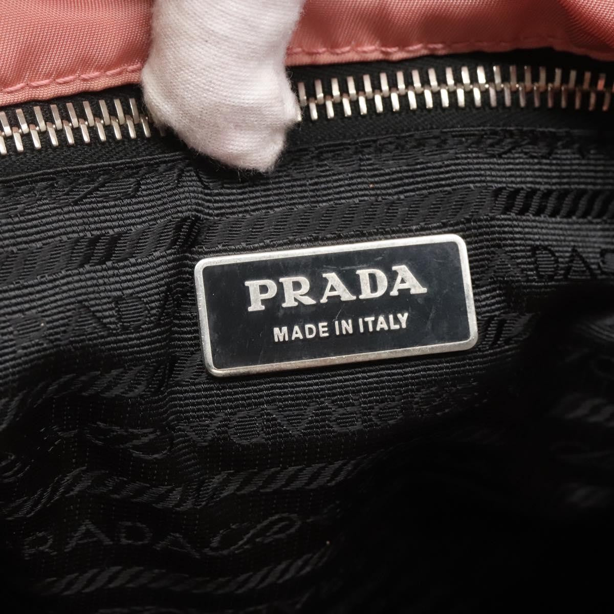 Prada Chain Zip Tote Quilted Tessuto, PINK, NYLON, Tote bag