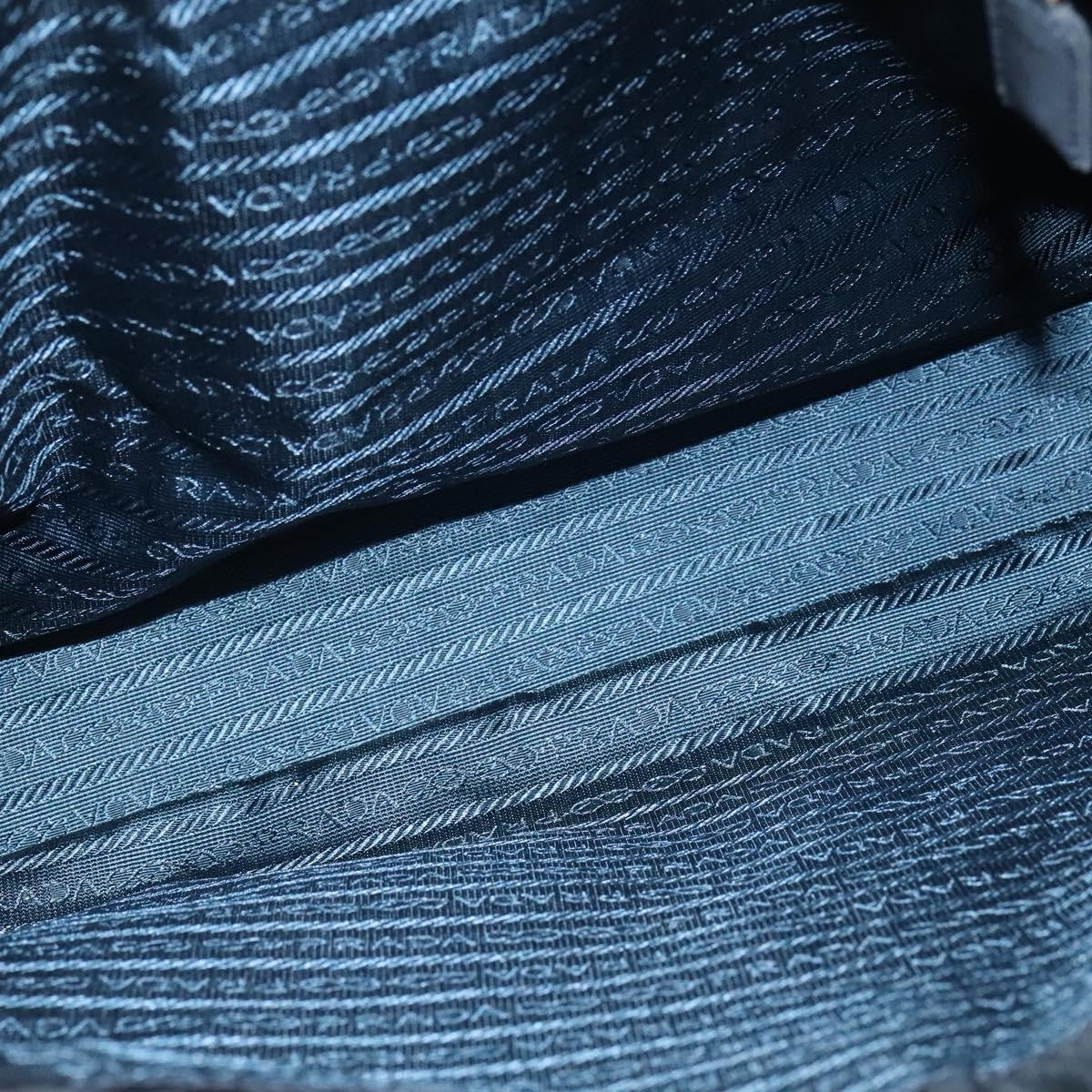 Prada Metal Handles Tote Tessuto, NAVY, NYLON, Tote bag