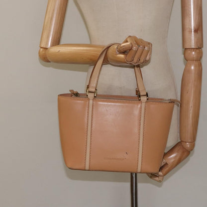 Burberry Vintage Handbag Leather, BEIGE, LEATHER, Handbag