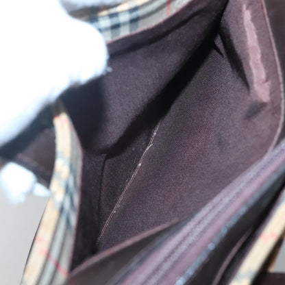 Burberry Nova Handbag Check Pattern, BEIGE, CANVAS, Handbag