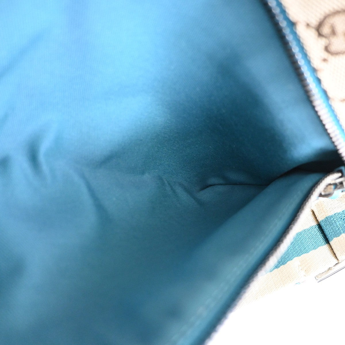 Gucci Vintage Double Belt Bag GG Canvas with Leather, BEIGE, CANVAS, Shoulder bag