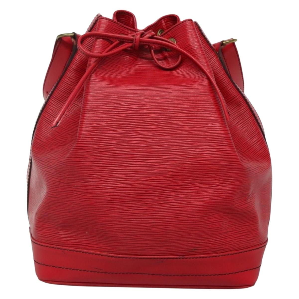 Louis Vuitton Petit Noe Handbag Epi Leather, RED, LEATHER, Shoulder bag