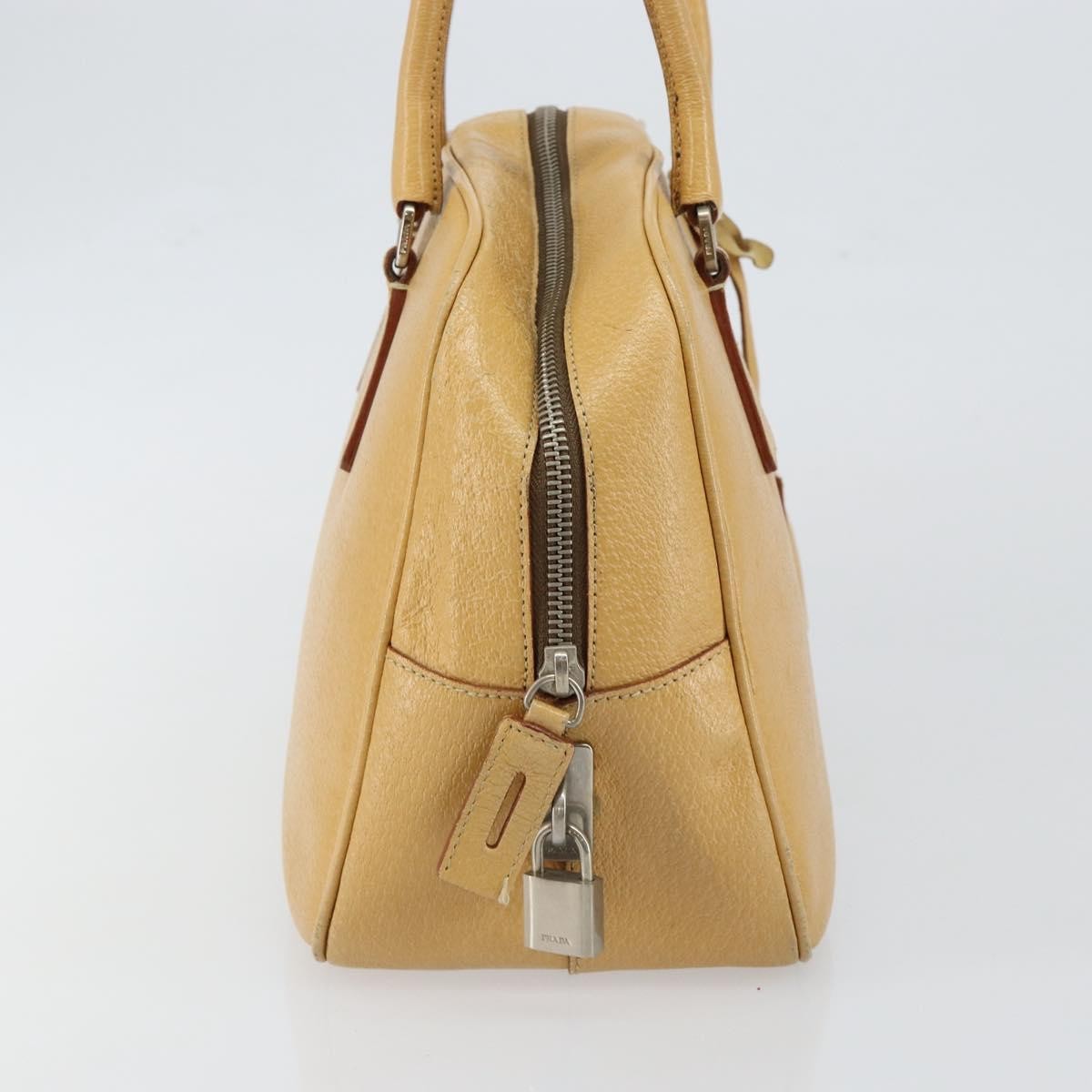 Prada Bauletto Bag Leather, BEIGE, LEATHER, Shoulder bag