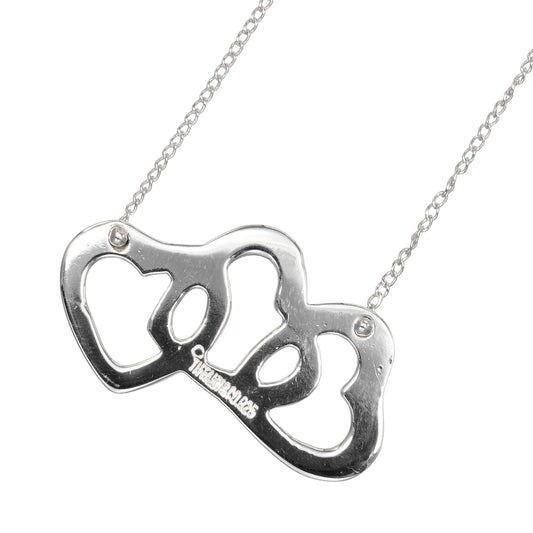 Tiffany & Co. Triple Heart Pendant Necklace Sterling Silver, SILVER, SILVER, Necklace