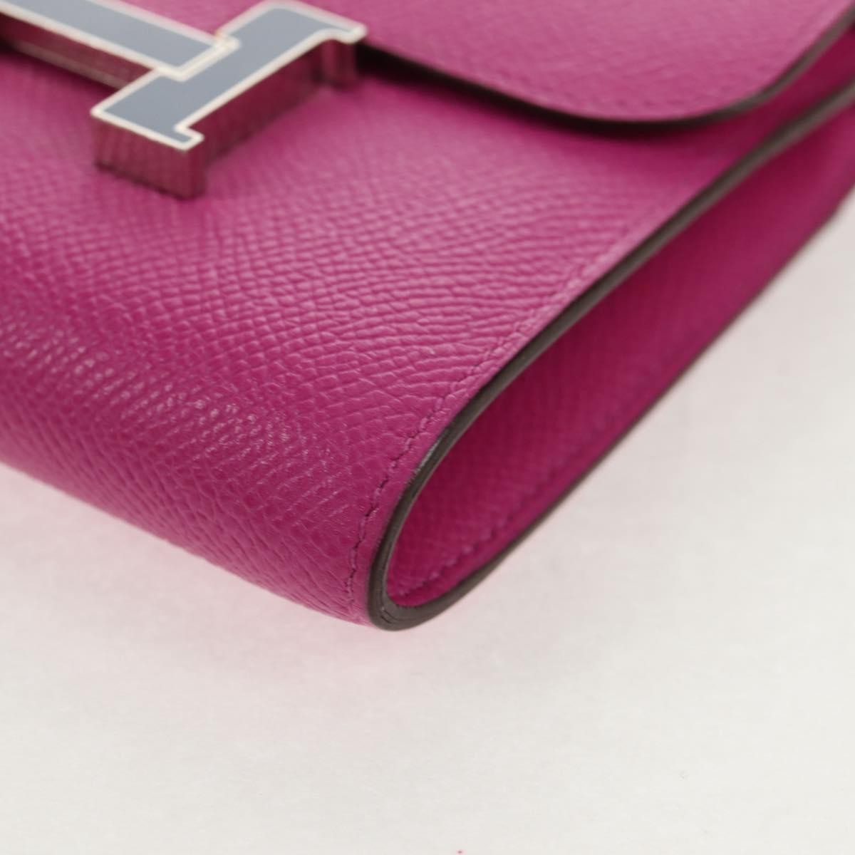 Hermes Constance Slim Wallet Epsom, PURPLE, LEATHER, Wallets
