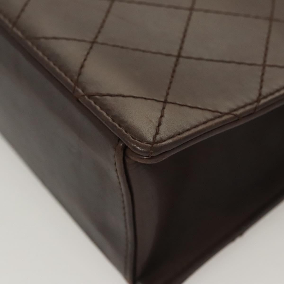 Chanel CC Flap Tote Quilted Calfskin, BROWN, LEATHER, Tote bag