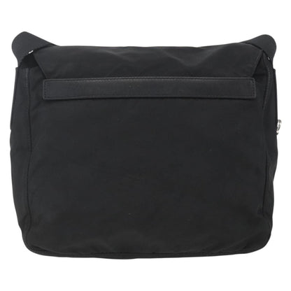 Prada Buckle Messenger Bag Tessuto, BLACK, NYLON, Shoulder bag