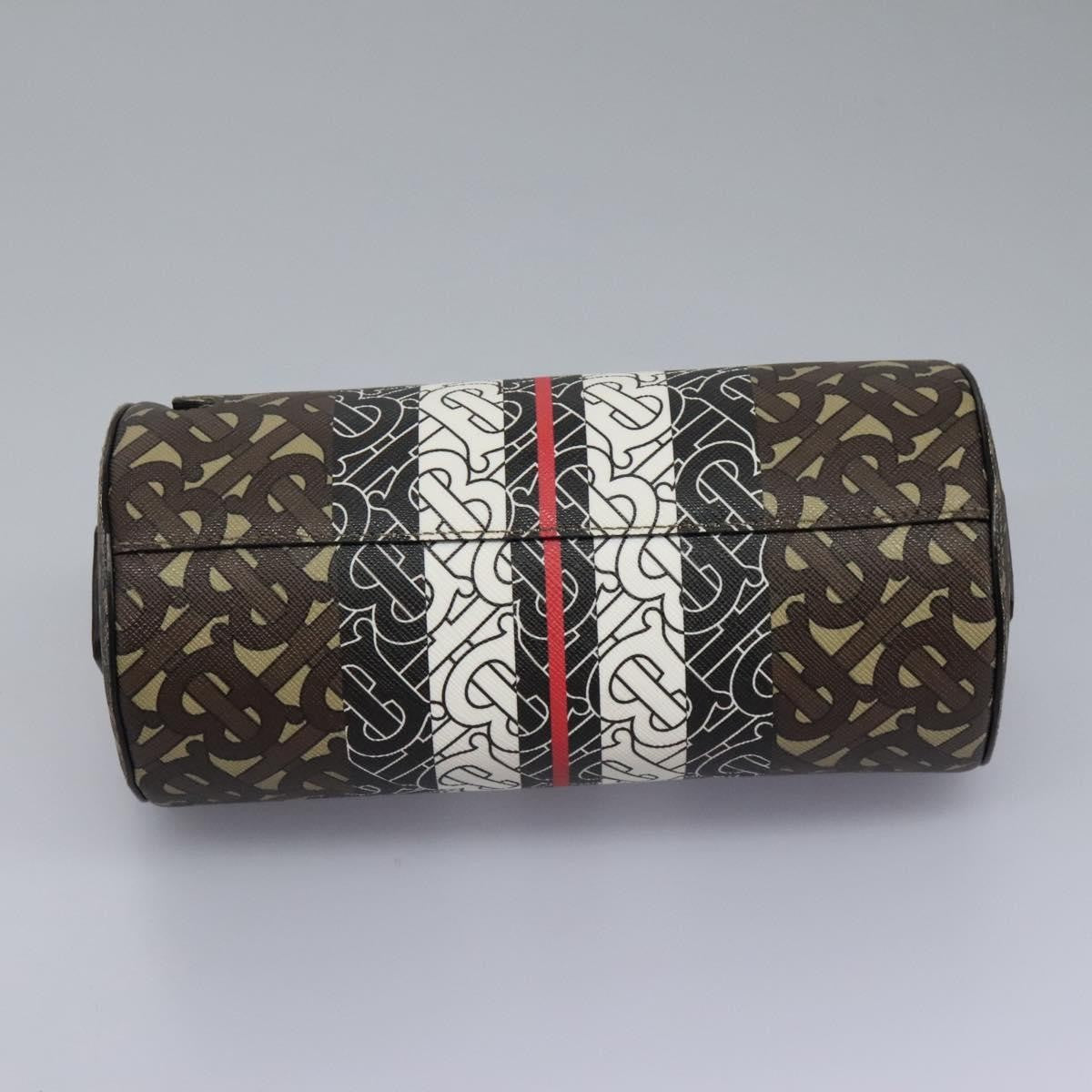 Burberry Barrel Crossbody Bag Monogram E-Canvas, BROWN, CANVAS, Crossbody bag