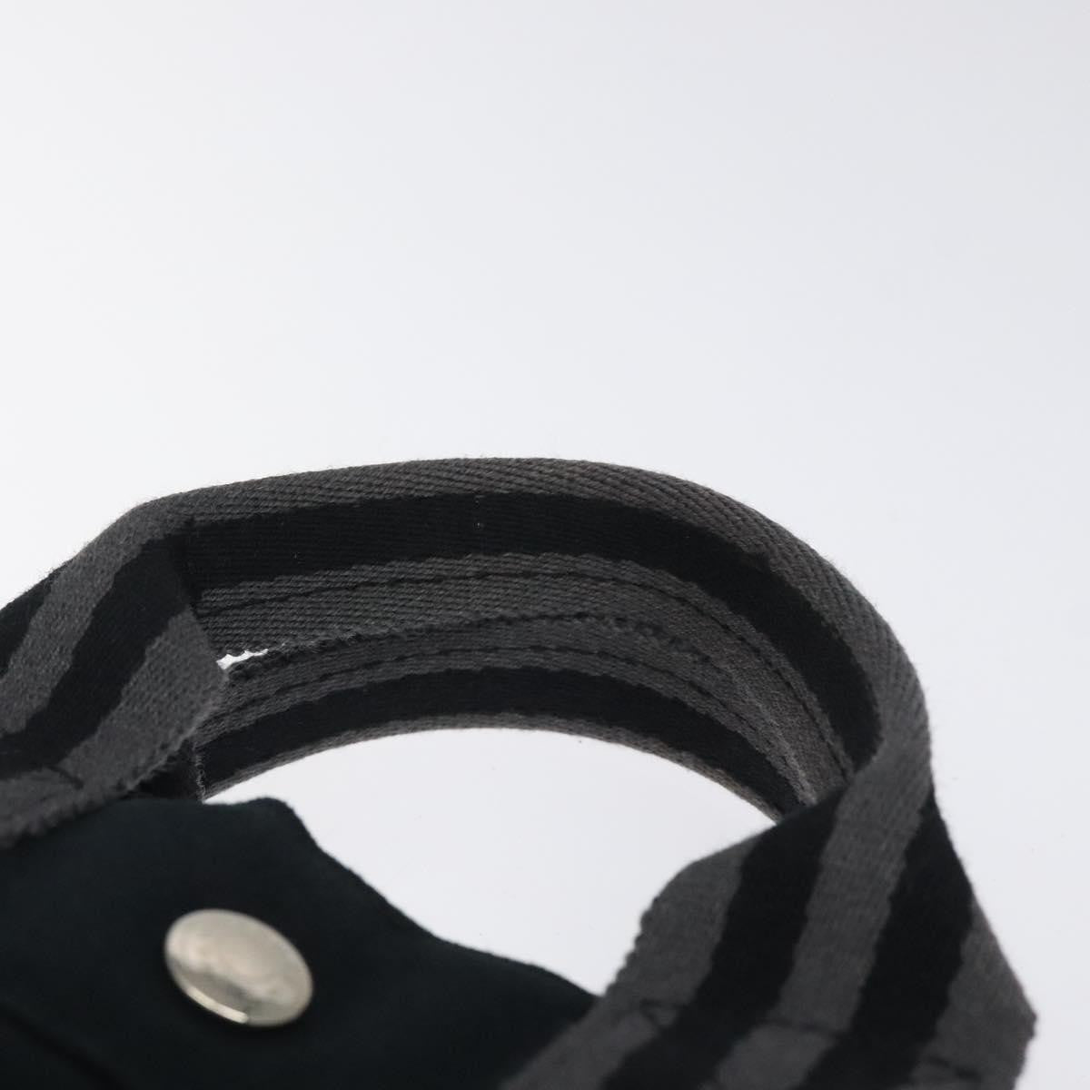 Hermes Fourre Tout Tote Canvas, BLACK, CANVAS, Tote bag