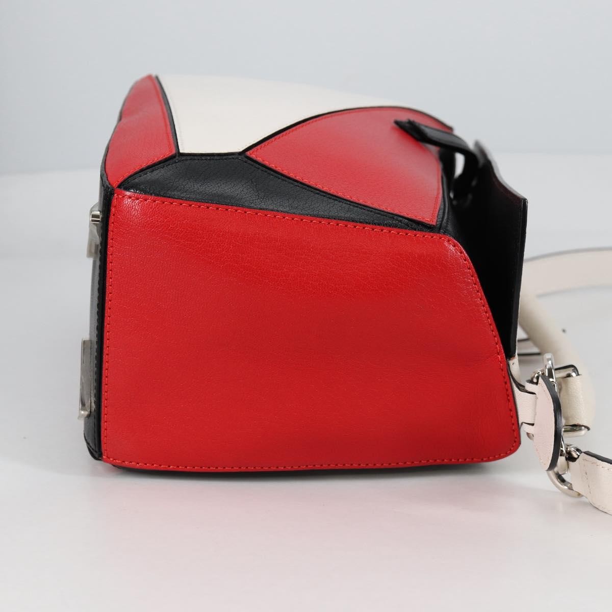 Loewe Puzzle Bag Leather, WHITE, LEATHER, Handbag