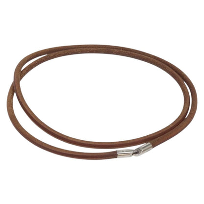 Hermes Laniere Bracelet Leather, BROWN, LEATHER, Bracelet
