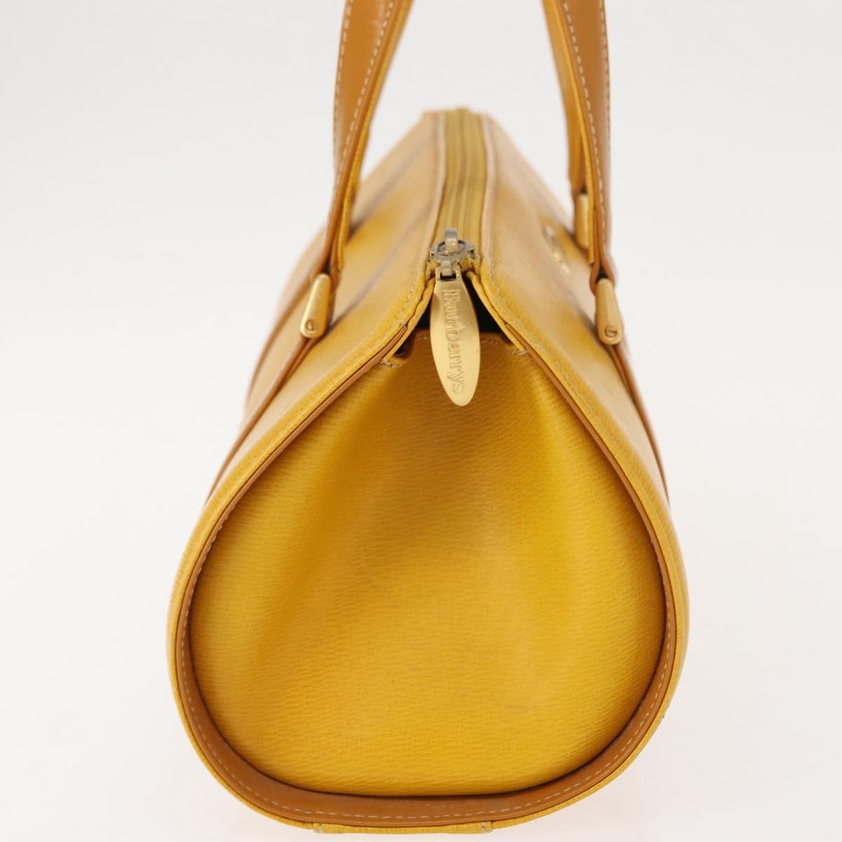 Burberry Vintage Handbag Leather, YELLOW, LEATHER, Handbag