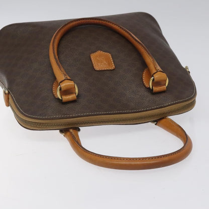 Celine Vintage Macadam Handbag Canvas, BROWN, CANVAS, Handbag