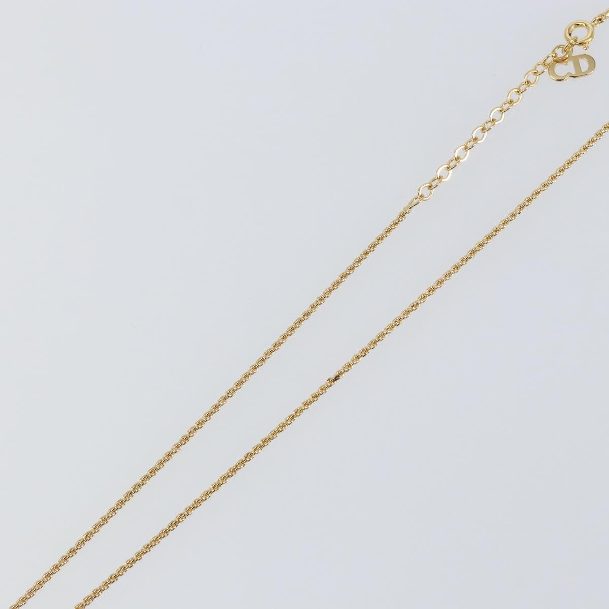 Christian Dior CD Pendant Necklace Metal, GOLD, METAL, Necklace