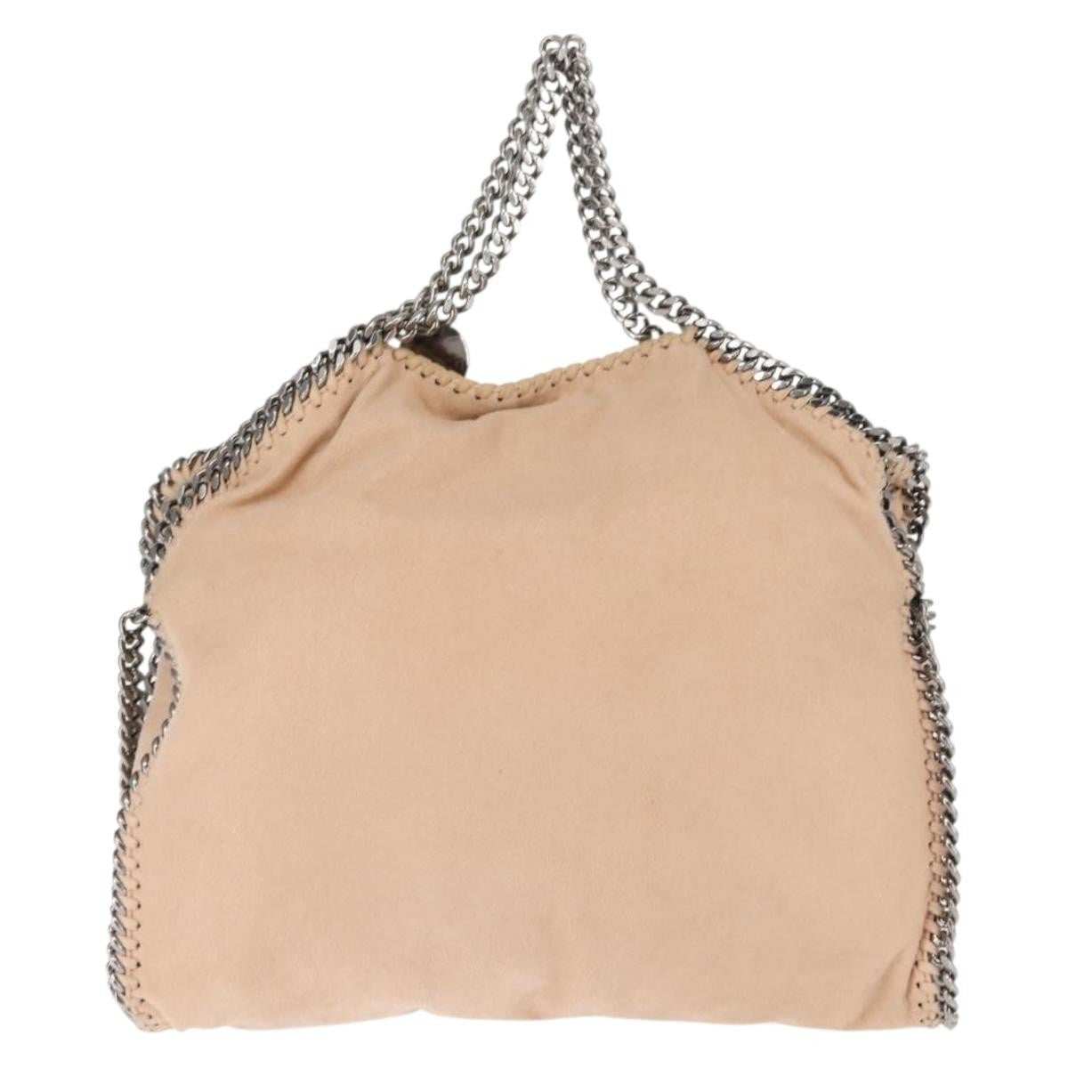 Stella McCartney Falabella Fold Over Bag Faux Suede, BEIGE, SUEDE, Crossbody bag