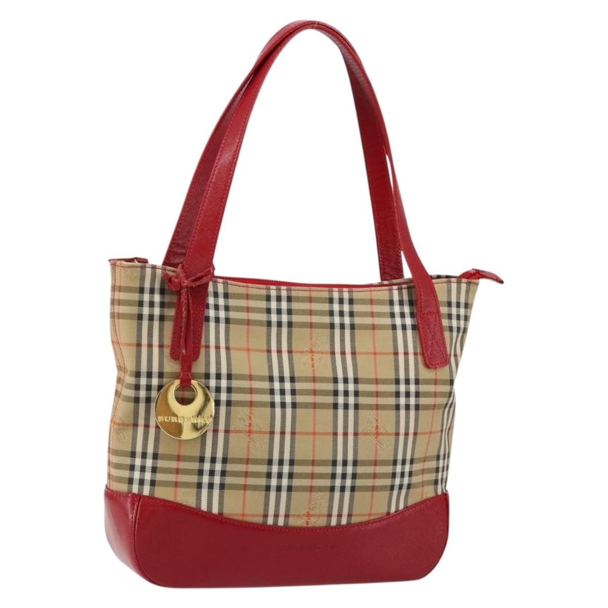 Burberry Nova Check Handbag Nova Check Canvas, BEIGE, CANVAS, Handbag