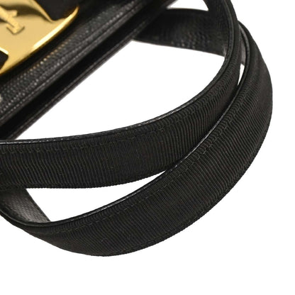 Salvatore Ferragamo Convertible Vara Bow Tote Leather, BLACK, LEATHER, Handbag