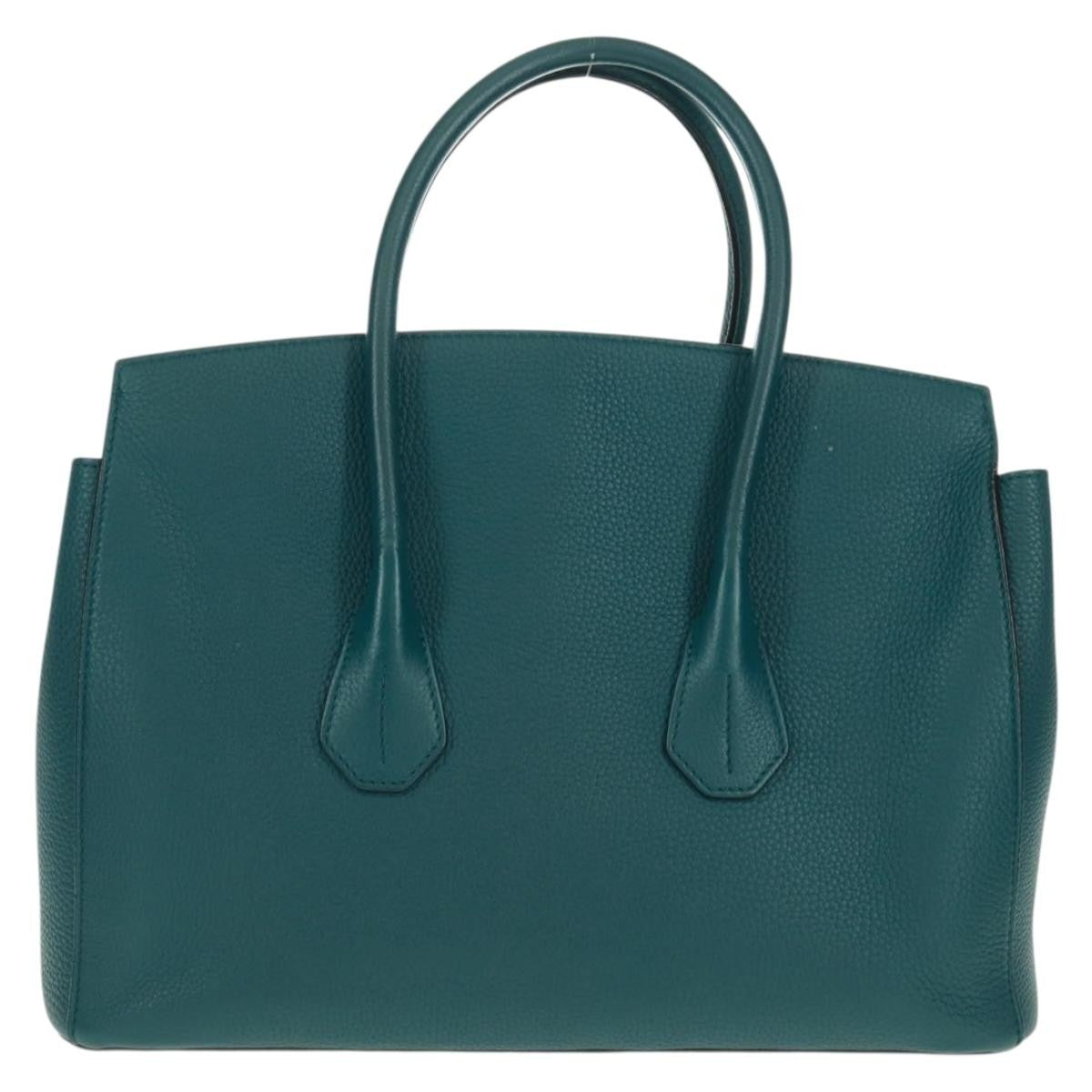 Bally Vintage Handbag Leather, GREEN, LEATHER, Handbag