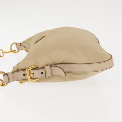Prada Hobo Tessuto, BEIGE, NYLON, Shoulder bag