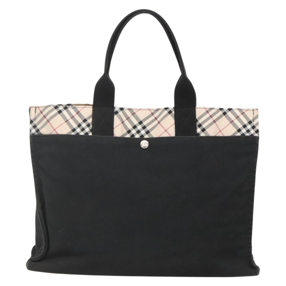 Burberry Nova Check Tote canvas check pattern, BLACK, CANVAS, Tote bag