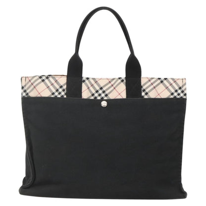 Burberry Nova Check Tote canvas check pattern, BLACK, CANVAS, Tote bag