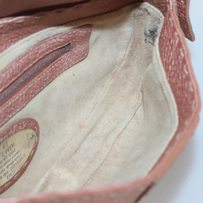 Fendi Vintage Selleria Flap Bag Leather, PINK, LEATHER, Shoulder bag