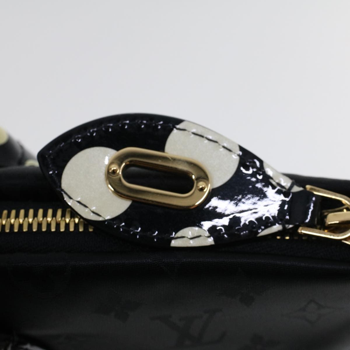 Louis Vuitton Desire Lockit Bag Kusama Infinity Dots Monogram Nylon, BLACK, NYLON, Handbag