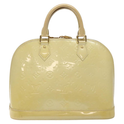 Louis Vuitton Alma Handbag Monogram Vernis, BEIGE, PATENT_LEATHER, Handbag