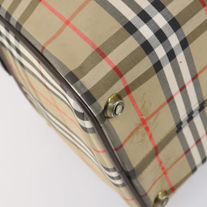 Burberry Vintage Duffle Bag Haymarket Canvas, BEIGE, CANVAS, Travel bag