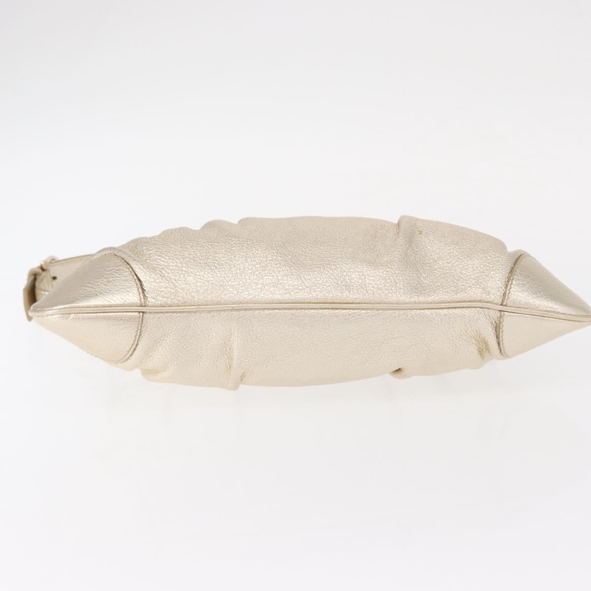 Salvatore Ferragamo Gancini Shoulder Bag Leather, GOLD, LEATHER, Shoulder bag