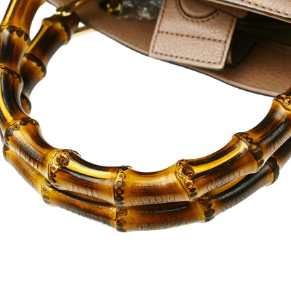 Gucci Bamboo Shopper Tote Leather, PINK, LEATHER, Handbag