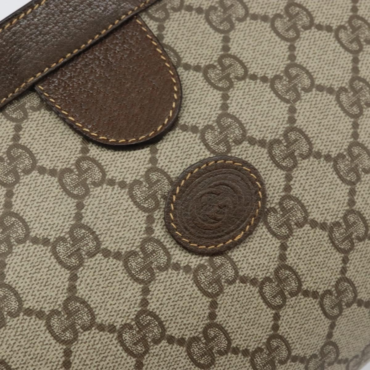 Gucci GG Supreme Clutch bag PVC, BEIGE, PVC, Clutche & pouche