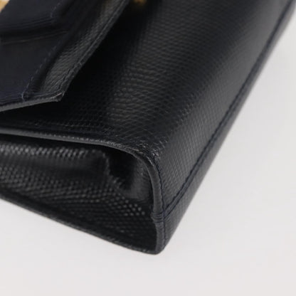 Salvatore Ferragamo Chain Flap Shoulder Bag Leather, BLACK, LEATHER, Shoulder bag