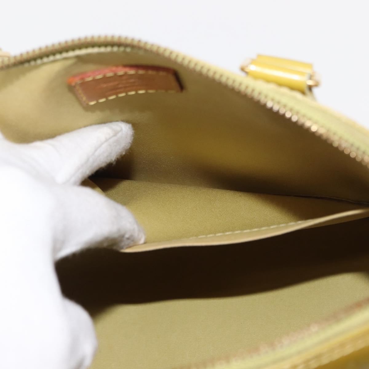 Louis Vuitton Alma Handbag Patent Leather, GREEN, PATENT_LEATHER, Handbag