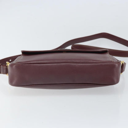 cartier Must de Cartier Shoulder Bag Leather, BURGUNDY, LEATHER, Shoulder bag